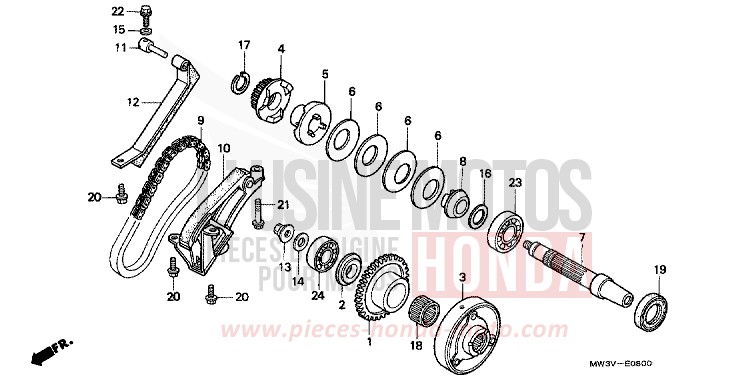 STARTING CLUTCH for CB Seven Fifty BLACK (NH1) from 1999